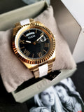 Guess Connoisseur Black Dial Gold Steel Strap Watch for Men - GW0265G3 Authentic Buy Shop Now