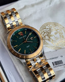 Versace Univers Quartz Green Dial Two Tone Steel Strap Watch for Men - VEBK00718 Authentic Buy Shop Now