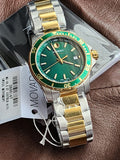Movado Series 800 Chronograph Green Dial Two Tone Steel Strap Watch For Men - 2600148 Authentic Buy Shop Now