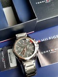 Tommy Hilfiger Mason Grey Dial Grey Steel Strap Watch for Men - 1791790 Authentic Buy Shop Now