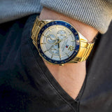 Tommy Hilfiger Luke Chronograph White Dial Gold Steel Strap Watch for Men - 1791121 Authentic Buy Shop Now