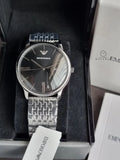 Emporio Armani Minimalist Black Dial Silver Steel Strap Watch for Men - AR11600 Authentic Buy Shop Now