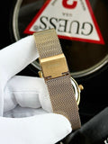 Guess Iconic Quartz Gold Dial Gold Mesh Bracelet Watch For Women - GW0527L2 Authentic Buy Shop Now