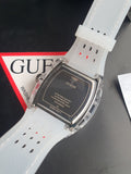 Guess Phoenix Quartz Burgundy Dial Transparent Silicone Strap Watch For Men - GW0499G9 Authentic Buy Shop Now