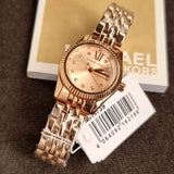 Michael Kors Lexington Three Hand Rose Gold Dial Rose Gold Steel Strap Watch For Women - MK4739 Authentic Buy Shop Now