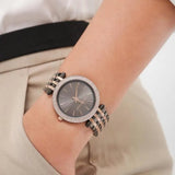 Michael Kors Darci Analog Quartz Grey Dial Two Tone Steel Strap Watch For Women - MK3584 Authentic Buy Shop Now