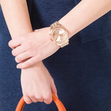 Michael Kors Lexington Rose Gold Dial Rose Gold Steel Strap Watch for Women - MK5569 Authentic Buy Shop Now