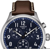 Tissot Chrono XL Vintage Blue Dial Brown Leather Strap Watch For Men - T116.617.16.042.00 Authentic Buy Shop Now