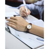 Mido Baroncelli III Automatic Silver Dial Brown Leather Strap Watch For Women - M7600.2.21.8 Authentic Buy Shop Now