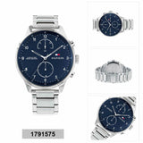 Tommy Hilfiger Chase Multifunction Blue Dial Silver Steel Strap Watch for Men - 1791575 Authentic Buy Shop Now