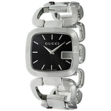 Gucci G Gucci Black Dial Silver Steel Strap Watch For Women - YA125407 Authentic Buy Shop Now