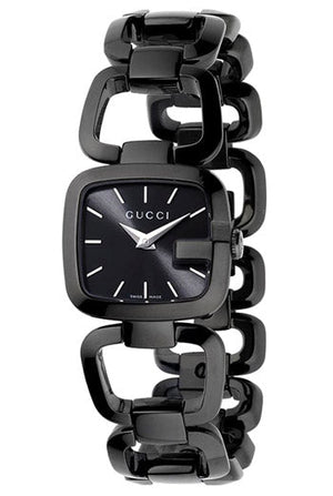 Gucci G Ladies Quartz 125 G Series Black Dial Bracelet Watch For Women - YA125504 Authentic Buy Shop Now