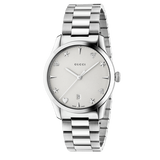 Gucci G Timeless White Dial Silver Steel Strap Watch For Women - YA1264028A Authentic Buy Shop Now