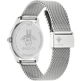 Gucci G-Timeless Mother of Pearl Dial Silver Mesh Bracelet Watch For Women - YA126583 Authentic Buy Shop Now