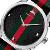 Gucci G Timeless Quartz Black Dial Multicolored Black Leather Strap Watch For Men - YA1264079 Authentic Buy Shop Now