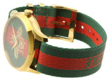 Gucci G Timeless Quartz Green & Red Dial Green & Red NATO Strap Watch For Men - YA126487A Authentic Buy Shop Now
