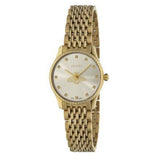 Gucci G Timeless Quartz Mother of Pearl Dial Gold Steel Strap Watch For Women - YA1265021 Authentic Buy Shop Now