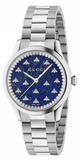 Gucci G Timeless Quartz Blue Dial Silver Steel Strap Watch for Women - YA1265043 Authentic Buy Shop Now