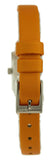 Gucci G-Frame Square Mother of Pearl Orange Dial Orange Leather Strap Watch For Women - YA128532 Authentic Buy Shop Now