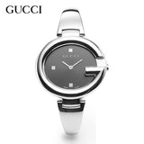 Gucci Guccissima Black Dial Silver Steel Strap Watch For Women - YA134301 Authentic Buy Shop Now
