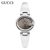 Gucci Guccissima Quartz Diamonds Brown Dial Silver Steel Strap Watch For Women - YA134503 Authentic Buy Shop Now