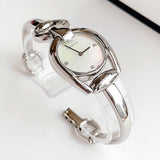 Gucci Horsebit Collection Diamonds Mother of Pearl Dial Silver Steel Strap Watch For Women - YA139506 Authentic Buy Shop Now