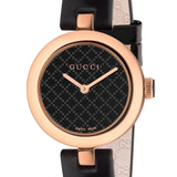 Gucci Diamantissima Quartz Black Dial Black Leather Strap Watch for Women - YA141501 Authentic Buy Shop Now