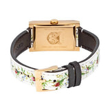 Gucci G-Frame Floral Mother of Pearl Dial White Leather Strap Watch For Women - YA147407 Authentic Buy Shop Now