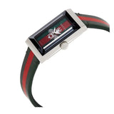 Gucci G Frame Quartz Green & Red Mother of Pearl Dial Multicolor Leather Strap Watch For Women - YA147408 Authentic Buy Shop Now