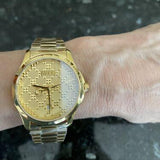 Gucci G Timeless Gold Dial Gold Steel Strap Unisex Watch - YA126461 Authentic Buy Shop Now