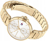 Tommy Hilfiger Angela White Dial Gold Steel Strap Watch for Women - 1782128 Authentic Buy Shop Now