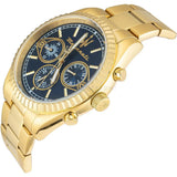 Maserati Competizione Chronograph Blue Dial Gold Steel Strap Watch For Men - R8853100026 Authentic Buy Shop Now