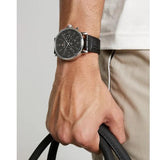 Tommy Hilfiger Daniel Black Dial Black Leather Strap Watch for Men - 1710381 Authentic Buy Shop Now