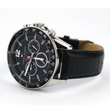 Tommy Hilfiger Luke Quartz Black Dial Black Leather Strap Watch for Men - 1791117 Authentic Buy Shop Now