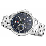 Tommy Hilfiger London Chronograph Quartz Blue Dial Silver Steel Strap Watch for Men - 1791534 Authentic Buy Shop Now