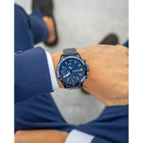 Tommy Hilfiger Bank Quartz Blue Dial Blue Steel Strap Watch for Men - 1791720 Authentic Buy Shop Now