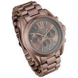 Michael Kors Bradshaw Chronograph Brown Dial Brown Steel Strap Watch For Women - MK6247 Authentic Buy Shop Now