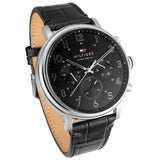 Tommy Hilfiger Daniel Black Dial Black Leather Strap Watch for Men - 1710381 Authentic Buy Shop Now