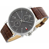 Tommy Hilfiger Daniel Grey Dial Brown Leather Strap Watch for Men - 1710416 Authentic Buy Shop Now