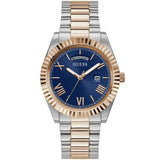 Guess Quartz Blue Dial Two Tone Steel Strap Watch For Men - GW0265G12 Authentic Buy Shop Now