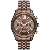 Michael Kors Lexington Chronograph Brown Dial Brown Steel Strap Watch For Men - MK8522 Authentic Buy Shop Now