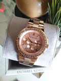 Michael Kors Dylan Rose Gold Rose Gold Steel Strap Watch for Women - MK5586 Authentic Buy Shop Now