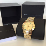 Marc Jacobs Amy Dexter Gold Dial Gold Steel Strap Watch for Women - MBM3215 Authentic Buy Shop Now