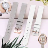Swarovski Crystalline Aura Silver Dial Beige Leather Strap Watch for Women - 5519450 Authentic Buy Shop Now