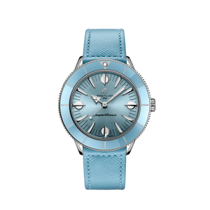 Breitling Superocean Heritage '57 Pastel Paradise Blue Dial Blue Leather Strap Watch for Women - A10340161C1X1 Authentic Buy Shop Now