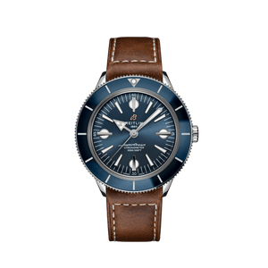 Breitling Superocean Heritage '57 Blue Dial Brown Leather Strap Watch for Men - A10370161C1X1 Authentic Buy Shop Now
