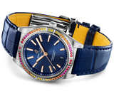 Breitling Chronomat Automatic 36 South Sea Blue Dial Blue Leather Strap Watch for Women - A10380611C1P1 Authentic Buy Shop Now