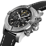 Breitling Avenger Chronograph 45mm Black Dial Black Leather Strap Watch for Men - A13317101B1X1 Authentic Buy Shop Now