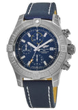 Breitling Avenger Chronograph 45mm Blue Dial Blue Calfskin Strap Watch for Men - A13317101C1X2 Authentic Buy Shop Now