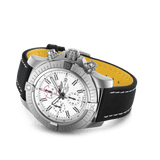 Breitling Super Avenger Chronograph 48 White Dial Black Nylon Strap Watch for Men - A133751A1A1X1 Authentic Buy Shop Now